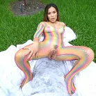 Keilani Kita in 'Soaking Rainbow Fishnets'